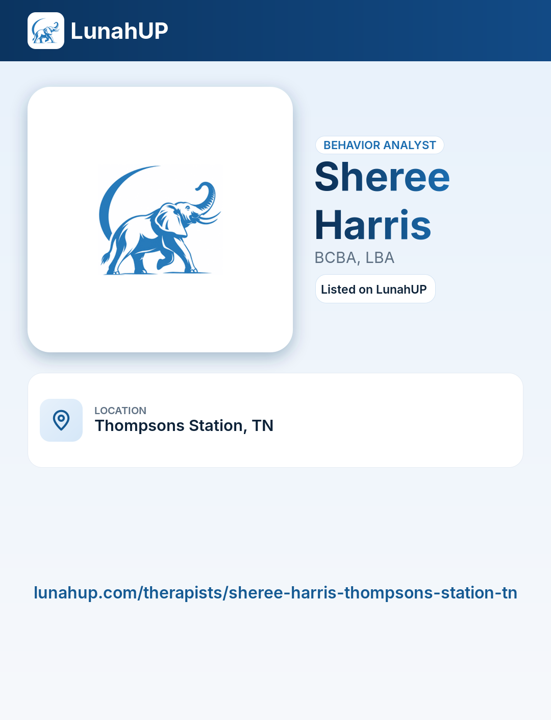 Sheree Harris, BCBA, LBA. Behavior analyst.
