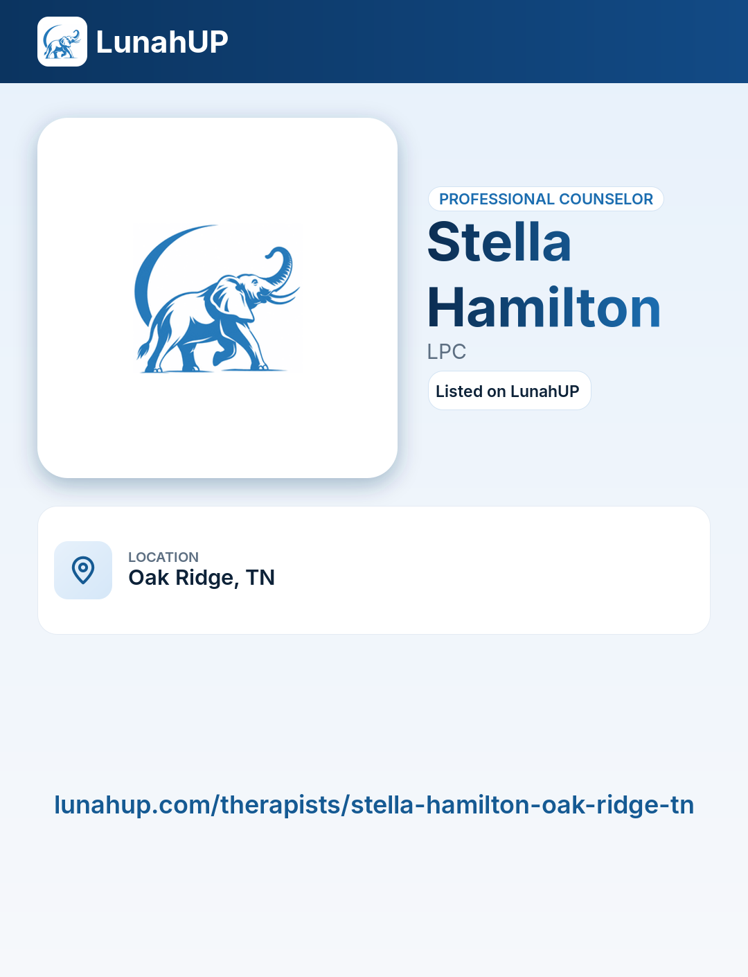 Stella Hamilton, LPC. Professional counselor. 