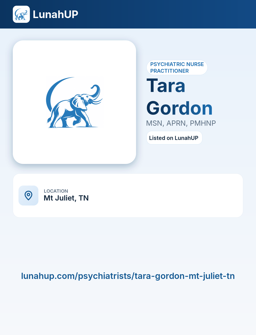 Tara Gordon, MSN, APRN, PMHNP. Psychiatric nurse practitioner.