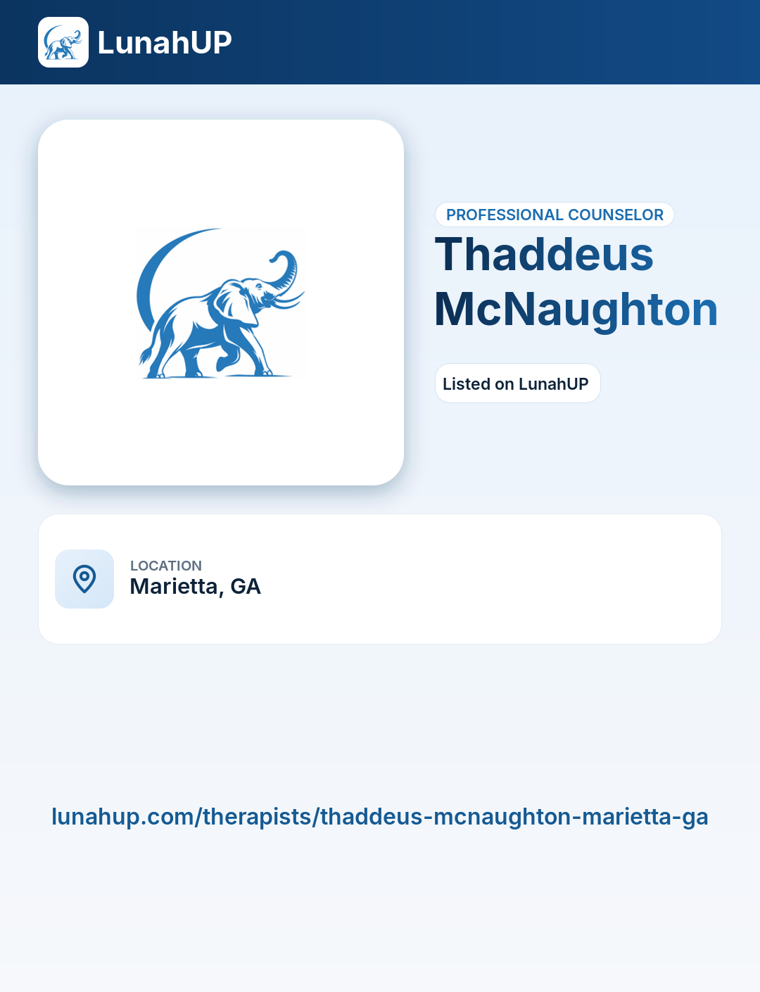 Thaddeus McNaughton. Professional counselor.
