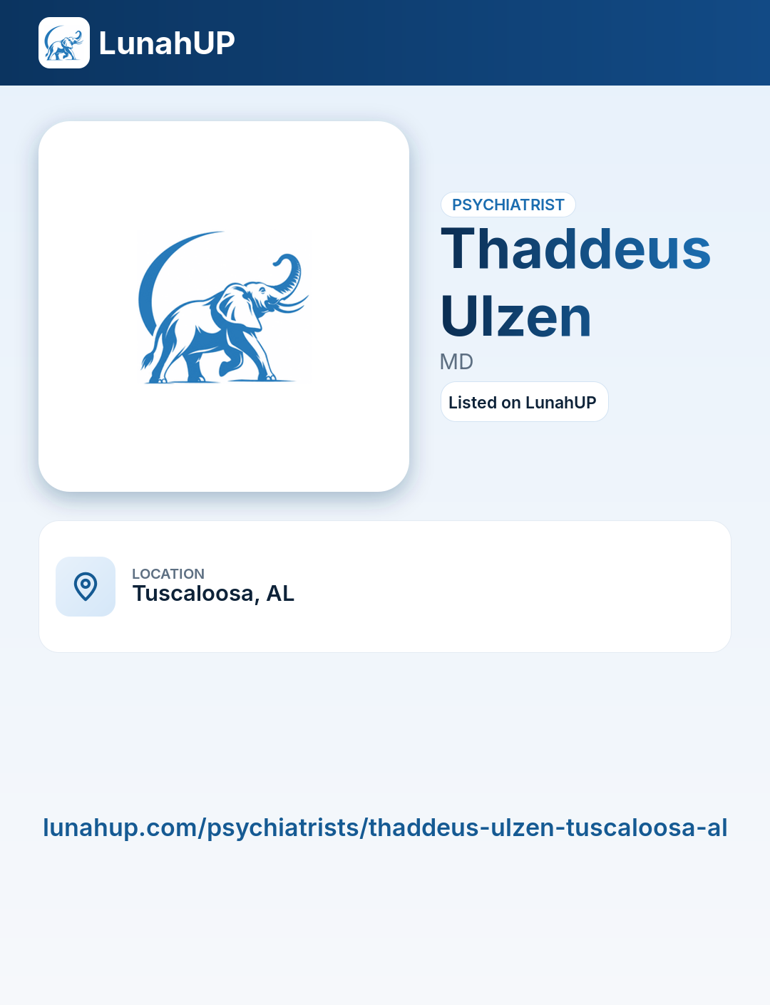 Thaddeus Ulzen, MD. Psychiatrist. 