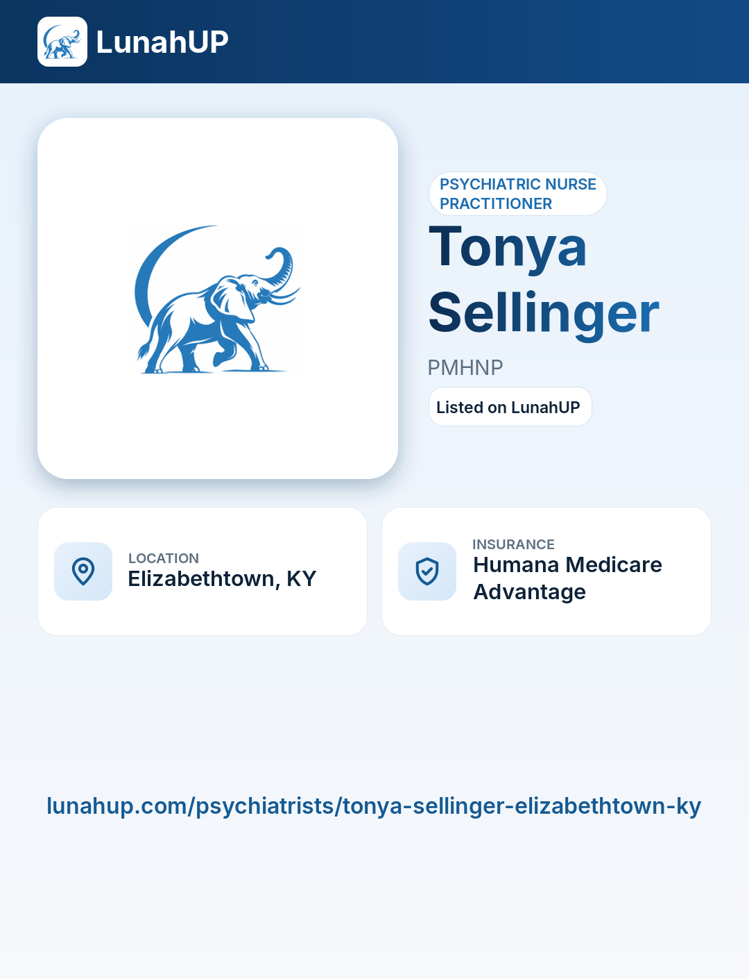 Tonya Sellinger, PMHNP. Psychiatric nurse practitioner.