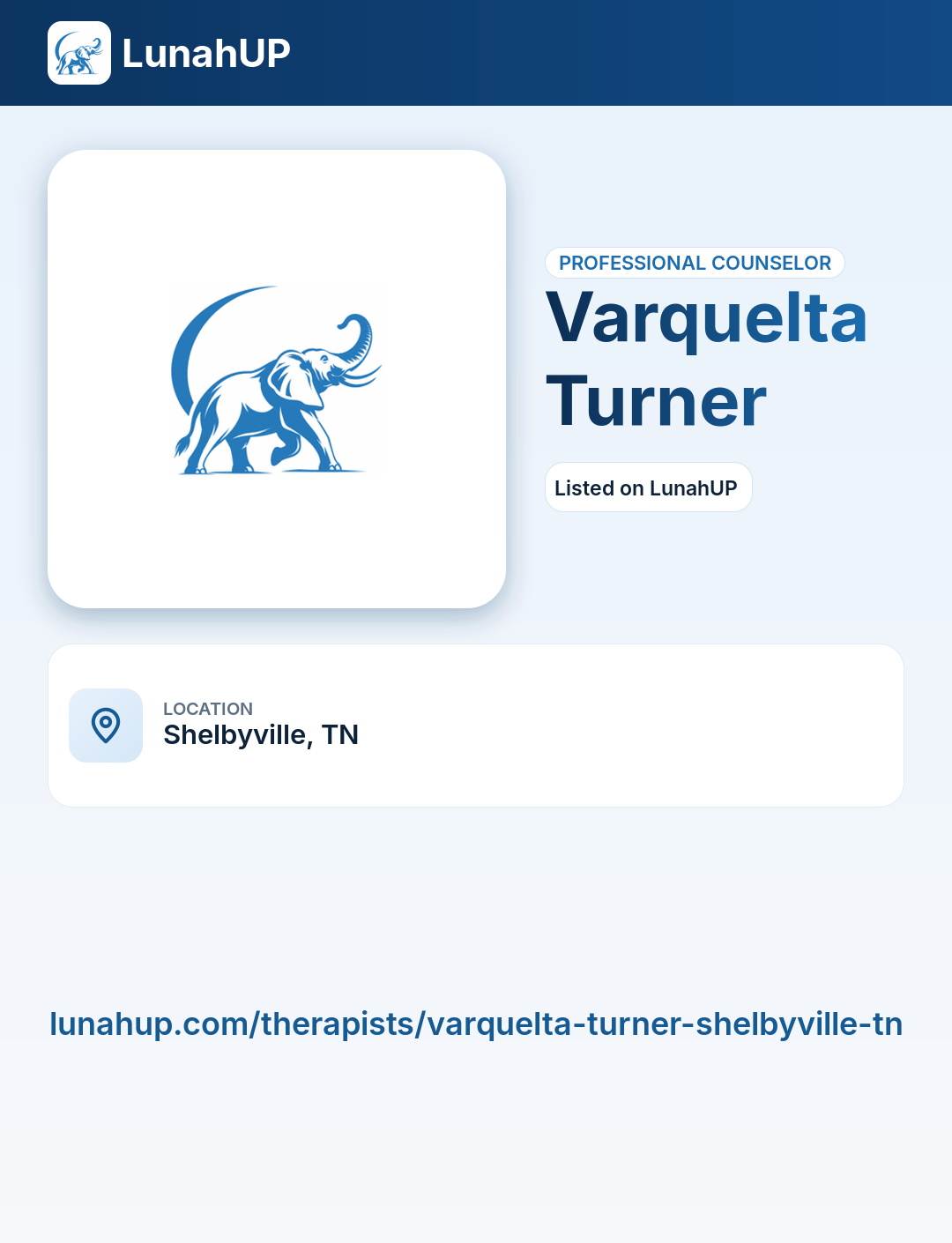 Varquelta Turner. Professional counselor. 