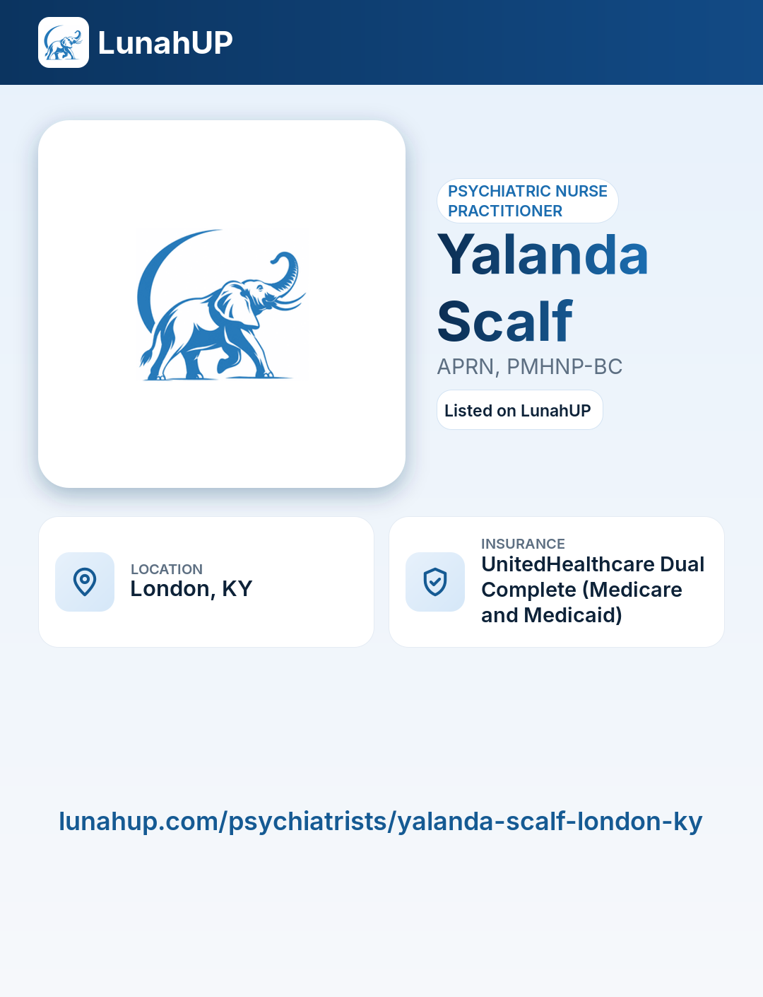 Yalanda Scalf, APRN, PMHNP-BC. Psychiatric nurse practitioner. 
